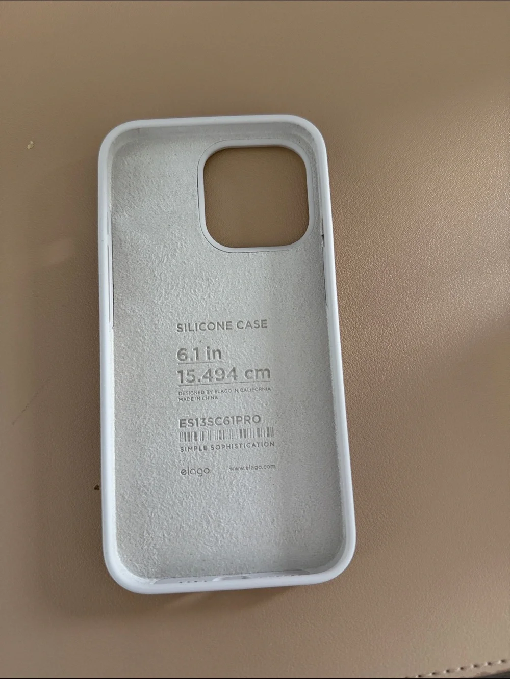 White Silicone Case for 6.1-inch iPhone 15 pro